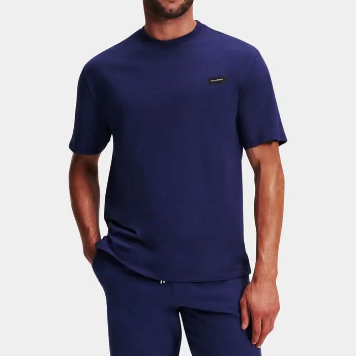Karl Lagerfeld t-shirt męski Granat Regular Fit roz. M