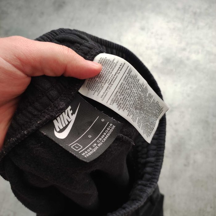 MĘSKIE Spodnie Dresowe Dresy Czarne Bawełna Duże Logo Nike Just Do It