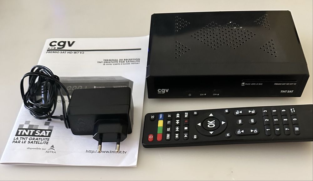 Receptor satelite tntsat canais HD franceses CGV