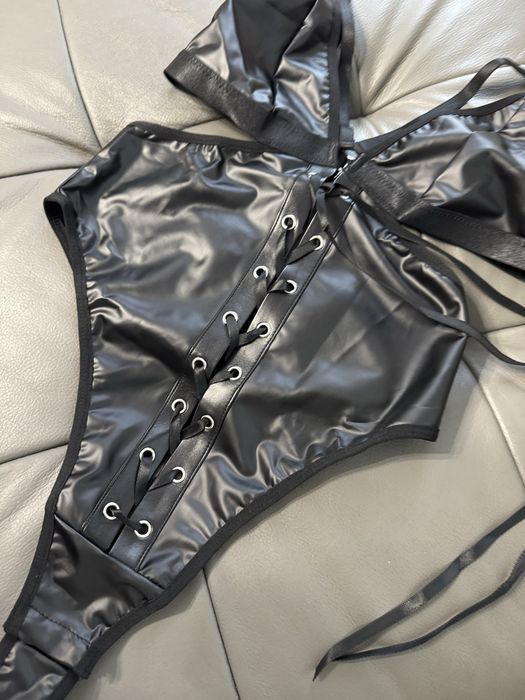 Seksowne body skórzane lateksowe bielizna erotyczna s walentynki