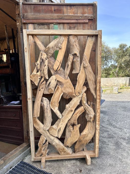 Biombo Painel Decorativo em Teca