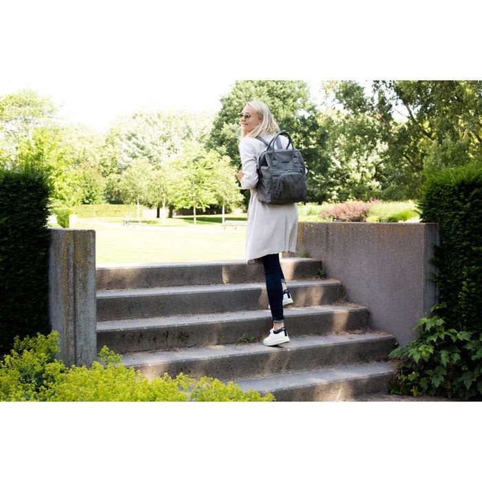 Plecak na akcesoria do przewijania Little Company Riga Knit Grey