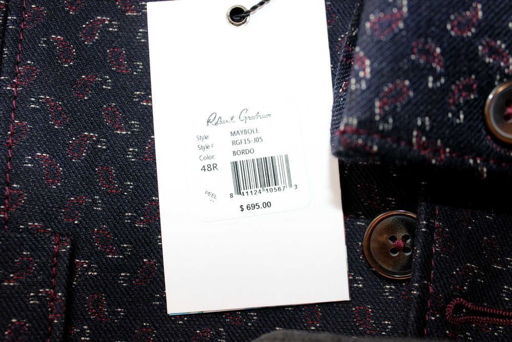 Пиджак ROBERT GRAHAM Maybole Sport Coat In Navy р.48