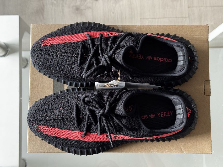 Adidas Yezzy Boost 350 V2 Red stripe core black red