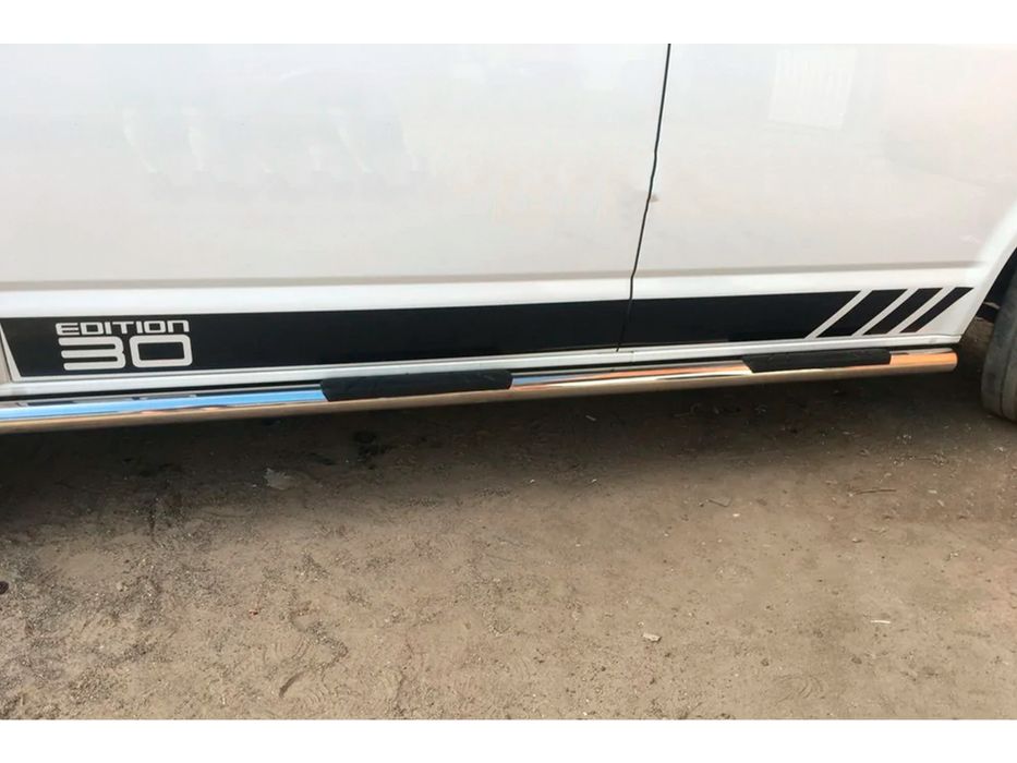 Боковые трубы для Volkswagen T6 из нержавеющей стали (2 шт.)