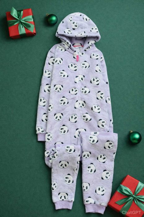 14-15 Marks&Spencer пухнастий Флісовий кігурумі, піжама Пандочки,