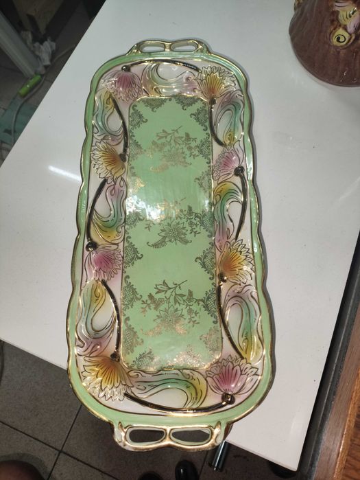 Antiga Travessa para tortas ceramica RB Alcobaça