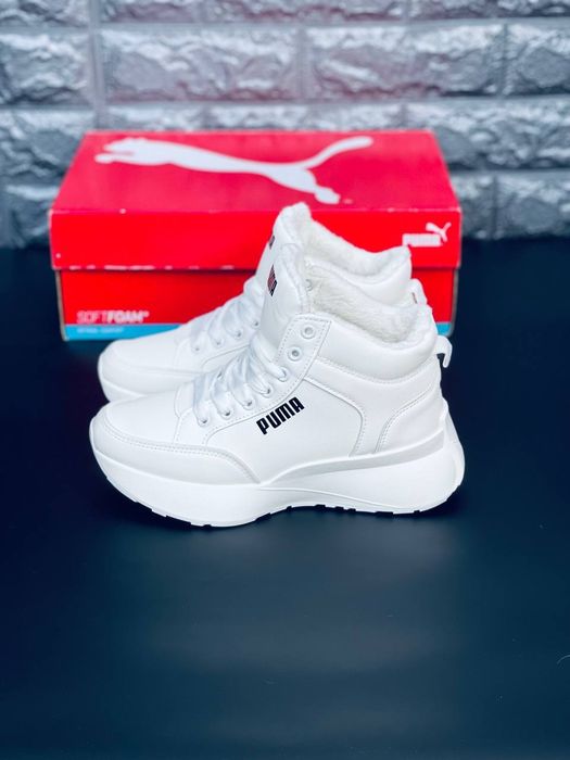Женские кроссовки Puma Зимние белые кросівки Пума жіночі зимові