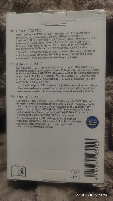 Адаптер-переходник Trust USB-C to HDMI Adapter