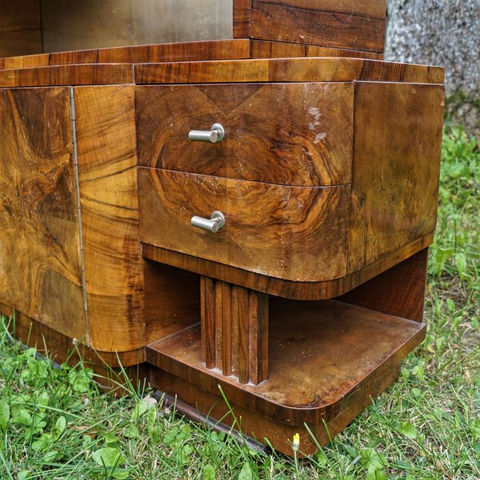 Jadalnia Art Deco Bufet Witryna Stół Krzesła Unikatowy Duży Komplet