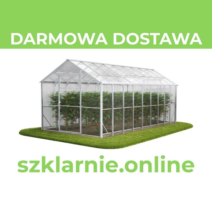 Szklarnia z poliwęglanu DOMEK 2.5m / DOMEK PLUS 3m / proste ściany | profil 40×20 | 4mm / 5mm / 6mm
