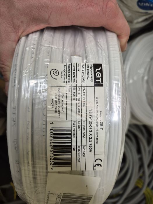 Przewód YDYp 3x2,5mm2 100m