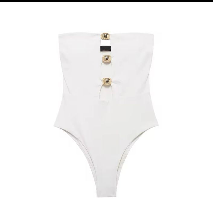 Купальник білий суцільний