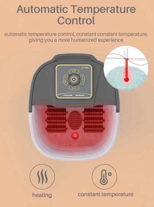Jinkairui Массажер для ног с подогревом 12 роликов Стерилизация