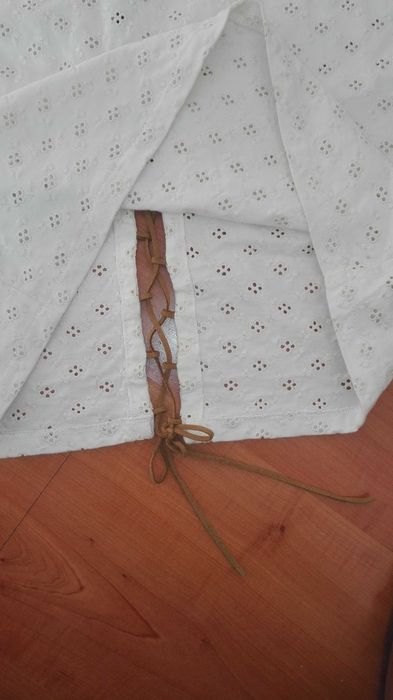 Top em linho, tamanho 10-12