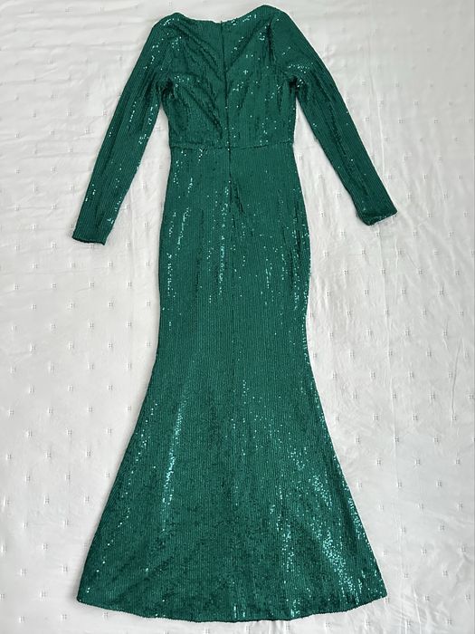 Nowa długa maxi sukienka butelkowa zieleń M 38 studniówka wesele bal