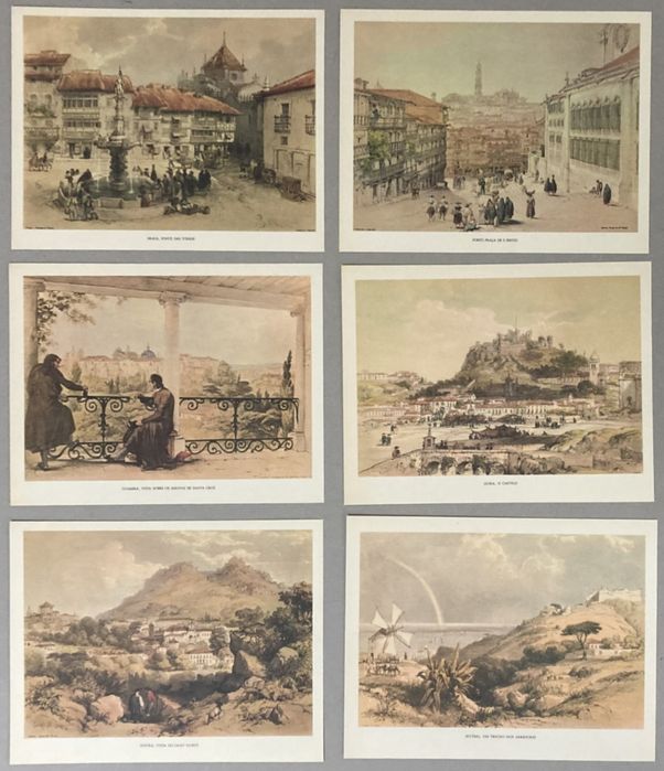 Seis Gravuras sobre Motivos Portugueses de pintor inglês do século XIX