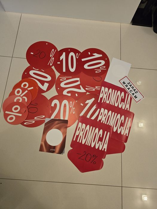 Napisy sklepowe papierowe