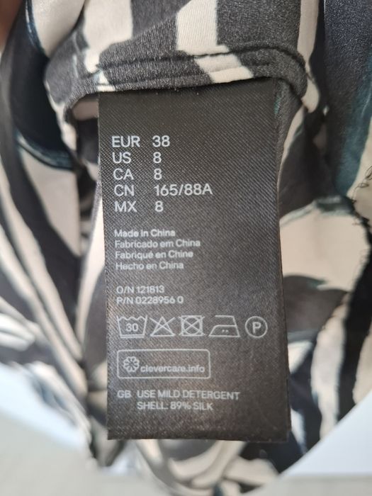 Jedwabna bluzka w zebrę 100% jedwab