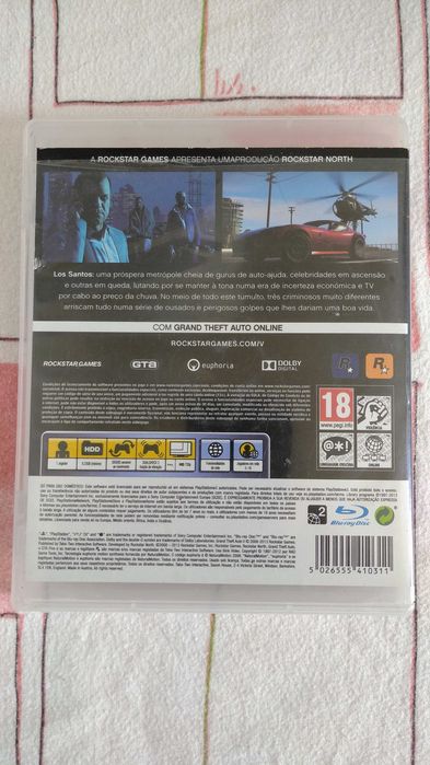 Jogo GTA Five para PlayStation 3.