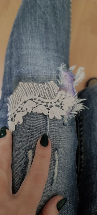 Calças de ganga, tamanho XS, usadas. Regular Denim