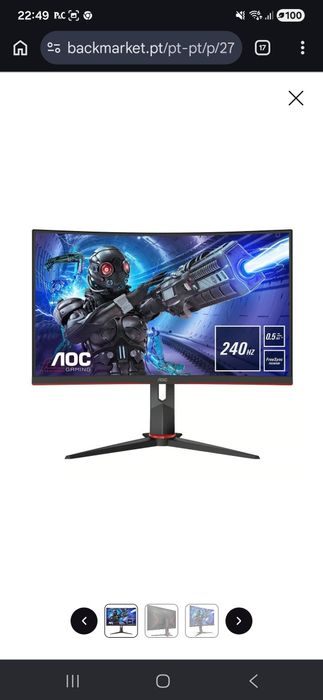 AOC 240HZ / 0.5MS / 27' / CURVO