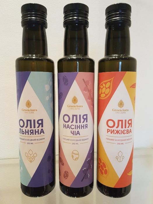 Натуральні олії першого холодного віджиму (натуральные масла)