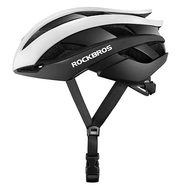 Kask rowerowy Rockbros rozmiar L - biało-czarny