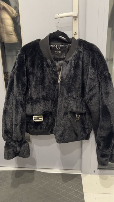 Fendi kożuszek futerko kurtka xxl czarne