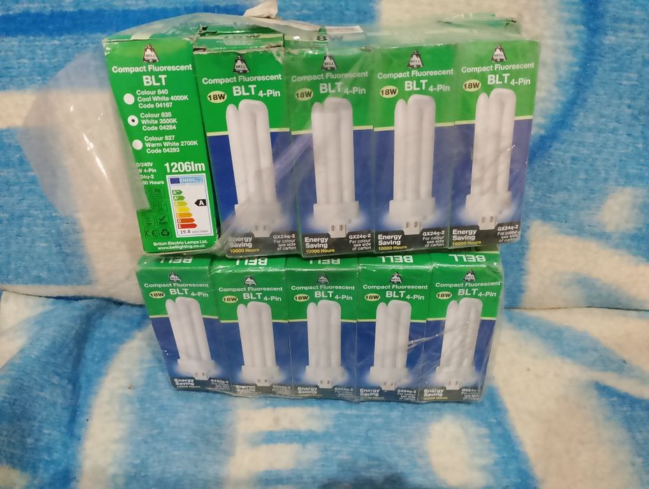 4-stykowe, energooszczędne żarówki CFL BLD z podwójnym obrotem, zimne