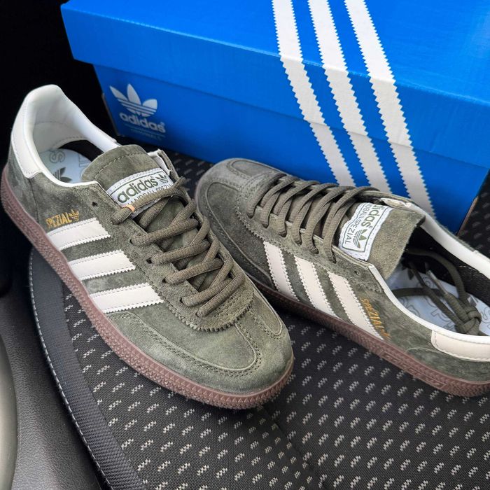 !SALE! Adidas Handball Spezial Khaki White Premium 37 38 39 40 41 42 43 44 45 адідас