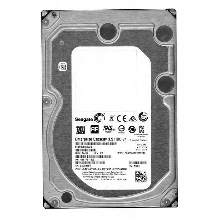 Dysk Twardy Seagate Enterprise Capacity 6Tb  Uszkodzony