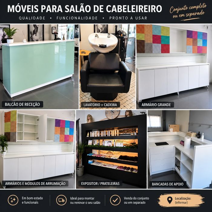Moveis salão de Cabeleireiro mo