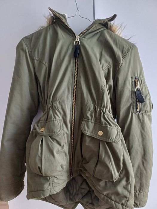 Kurtka zimowa parka dziewczynka H&M
