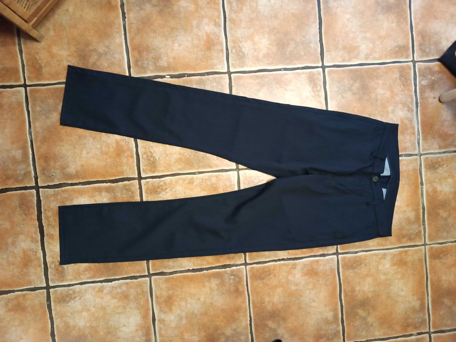 Spodnie Covers granatowe M garniturowe bawełniane