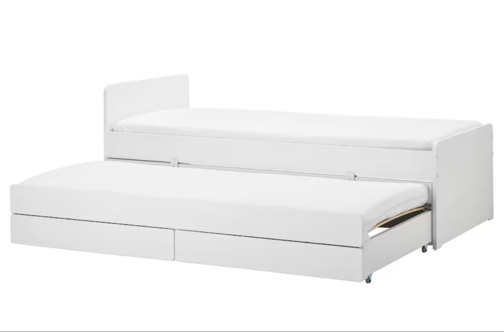 Cama duplo (ikea) + 2 colchoes