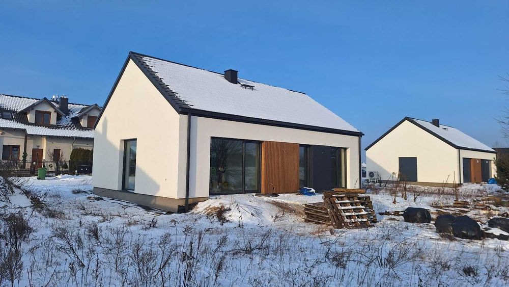 dom wolnostojący 81m2 działka 840 m2 pompa ciepła stan deweloperski