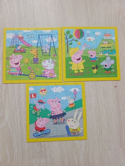 Puzzle 3w1, Świnka Peppa, Peppa Pig, Trefl