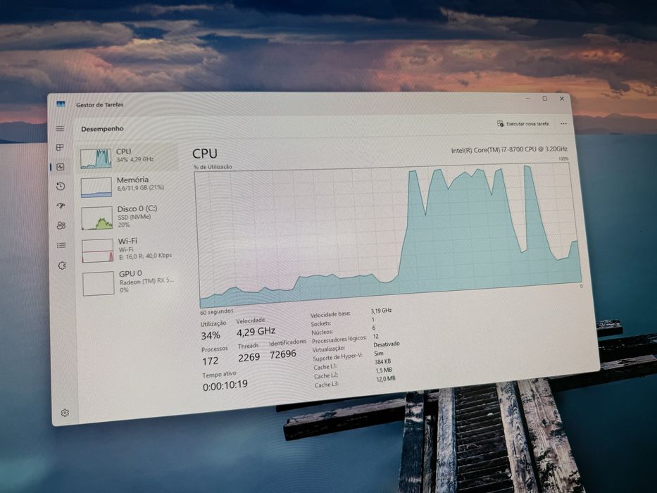 Computador PC Gaming i7 8700 32GB RAM 512GB NVME AMD RX570 8GB