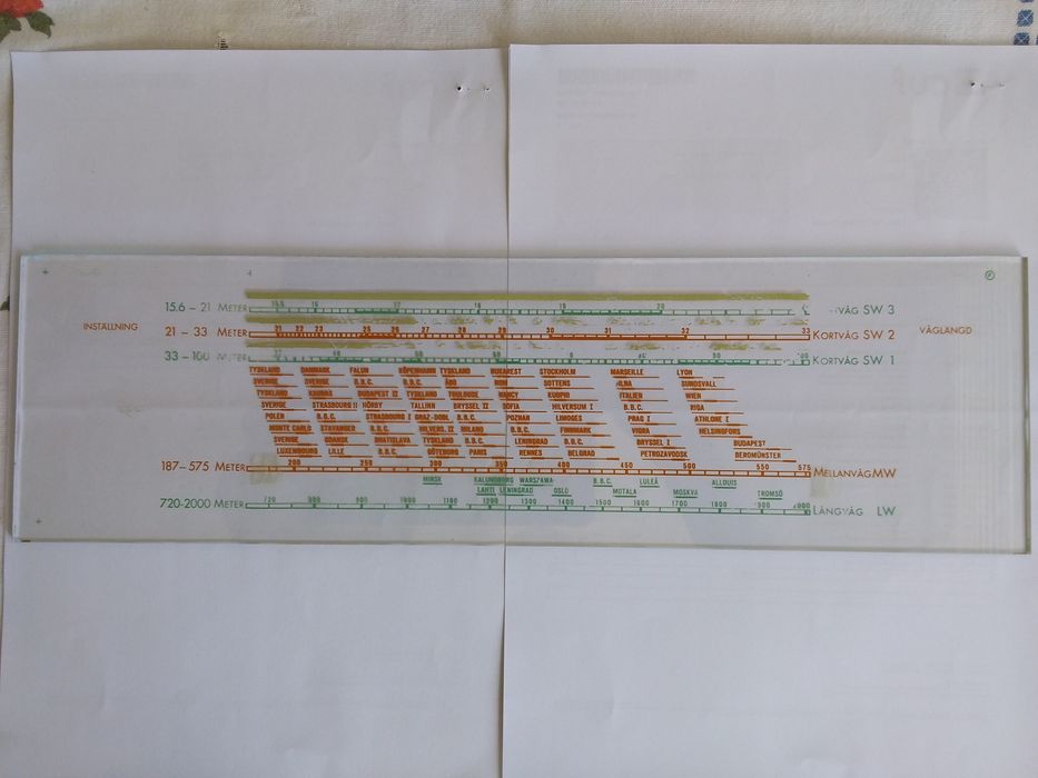 Quadrante de rádio muito antigo