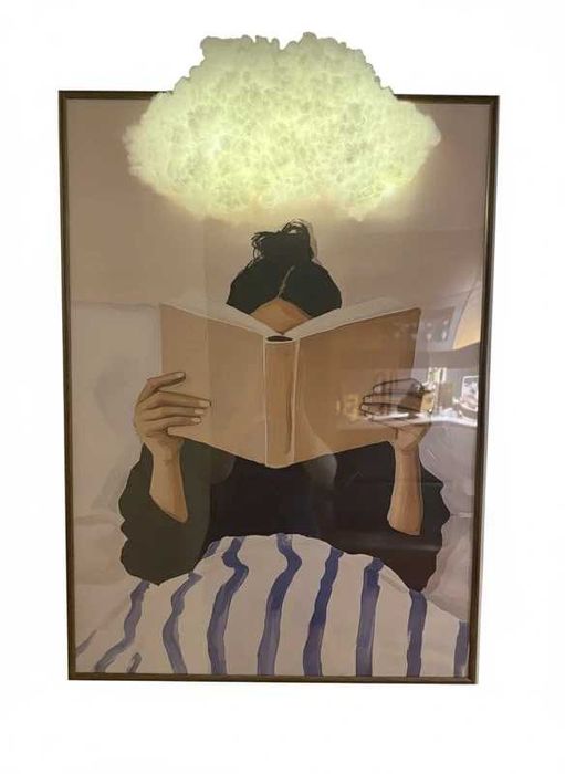 Quadro com luz peça única