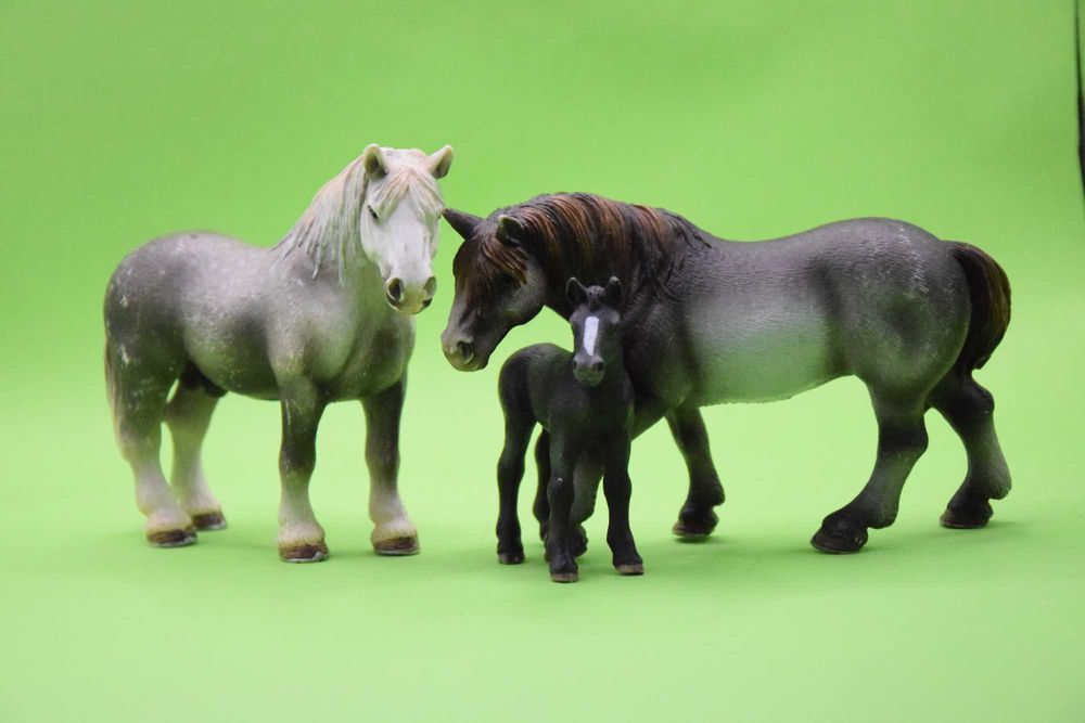 Schleich koń rodzina koni perszeron figurka wycofane FSH #2033