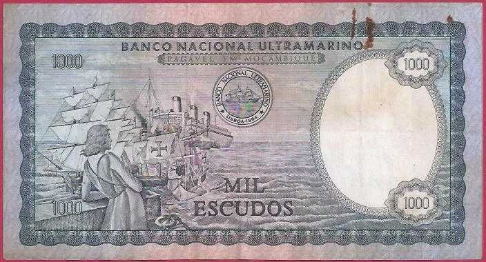 MOÇAMBIQUE EX-Colonia Nota DE 1.000 Escudos 1972