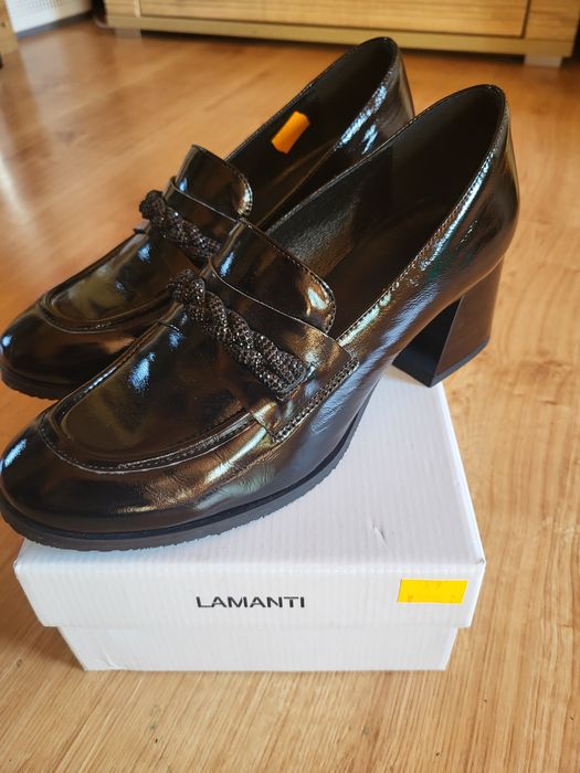 Półbuty Lamanti 974 Czarny lakier 41 okazja