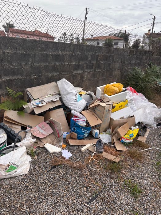 Entulho de obra para doação