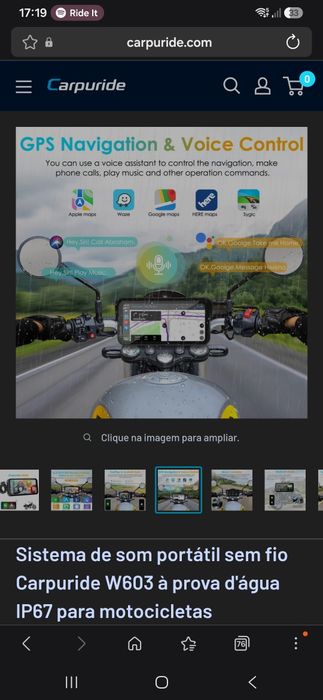 Car Play Android auto para moto, Carpuride W603