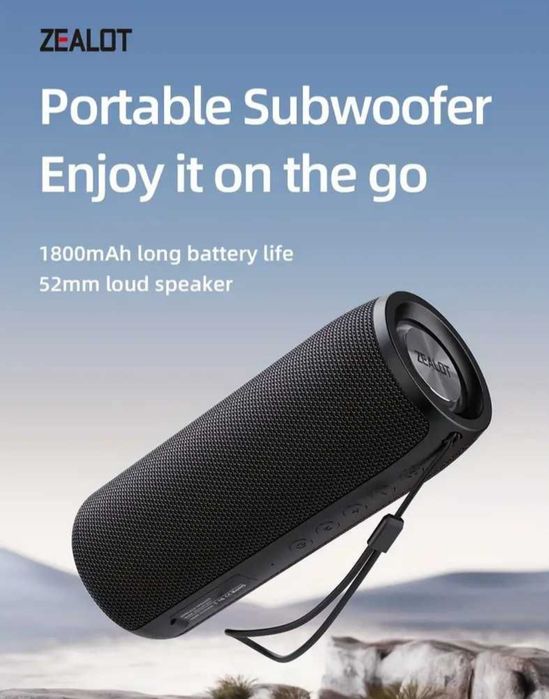 Coluna som ZEALOT super bass 40w Nova