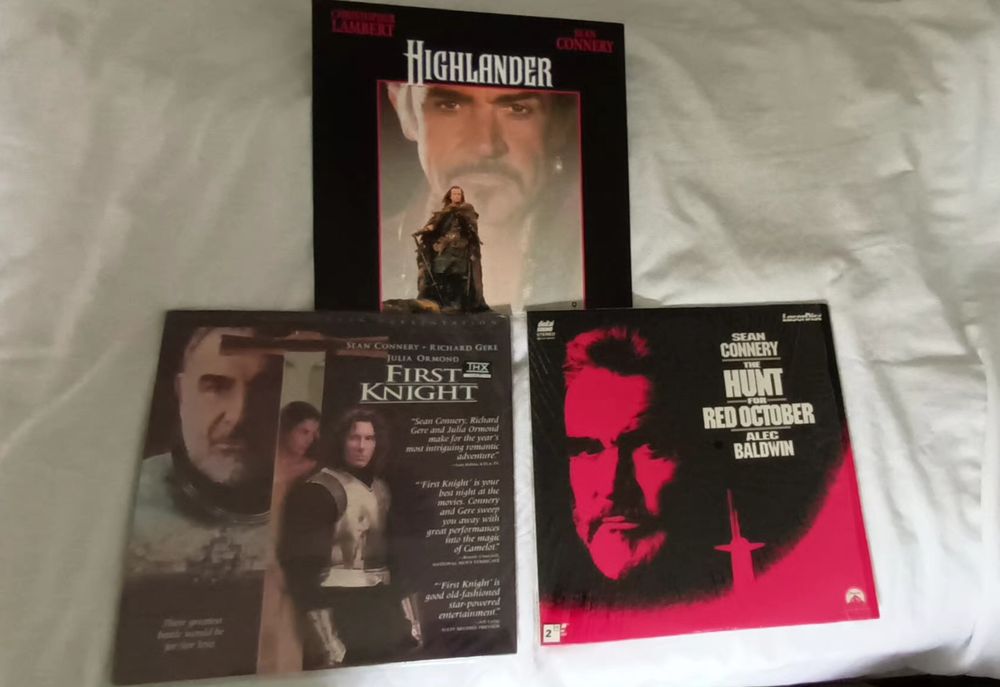 3 laserdisc com Sean Connery- impecáveis
