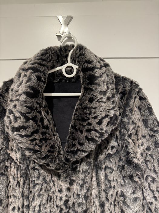 Dennis by Dennis Basso Faux Fur Coat reversible L płaszcz damski nowy