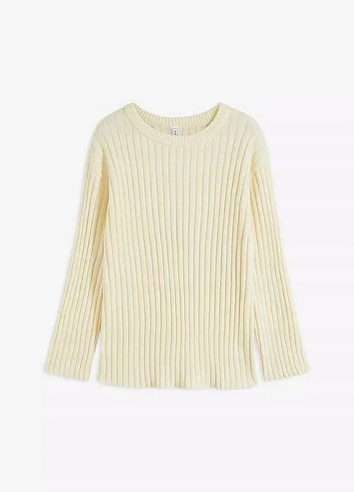 B.P.C sweter prążkowany ecru r.52/54
